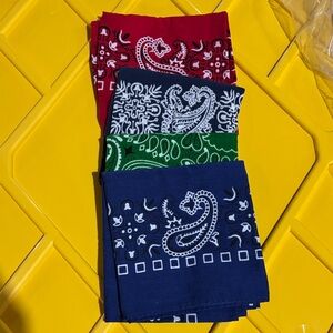 Red, Green, and Blue Bandana Set
